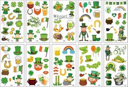 Zhuopai 10pcs Tattoo Sticks St Patricks Day Dekorationer Tatoveringer