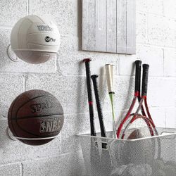 Seinään asennettava pallosäilytys Urheilu PallopidikeTeline Näyttö SäilytysTeräs (musta)
