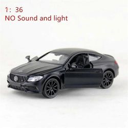 Redkid 1:32 C63S Coupe Alloy -automalli Painevalettu metalli leluajoneuvot Automallikokoelma Simulointi Ääni ja valo Lasten lahjat 1 36 musta