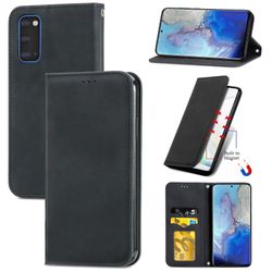 Gangxun Sag til Samsung Galaxy S20 Magnetisk lukning Læder Tegnebog Cover Housse Etui Shockproof - Sort