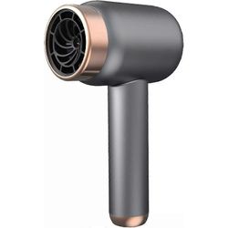 Johdoton hiustenkuivaaja, kannettava fööni, nopeasti kuivuva, ladattava fööni Tummanharmaa US