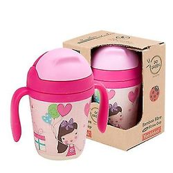 300ml Baby Bambus Fiber Learning Sippy Cups Straw