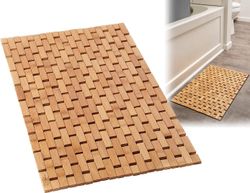 Luonnollinen bambu puinen kylpymatto - Kylpyhuone, Sauna, Kylpylä, Kylpyamme, Keittiötarvikkeet - Boho Kylpymatto Matto (24