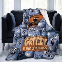 Grizzy Blanket Lemmings Kast teppe For Home Bed Sofa &; Dorm All Season Bed Blanket -u268 80x60in 200x150cm