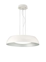 Inspired Lighting Argenta Loft Vedhæng Stor 30W LED 3000K, 3000lm, Mat Hvid, Sølv, Hvid Akryl