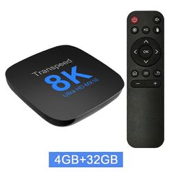 Transspeed Android 13 TV-boksi ATV Kaksois-Wifi TV-sovelluksilla 8K-video BT5.0+ RK3528 4K 3D-äänimediasoitin Set Top Box US MX10 32G