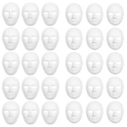 30 pakkaus 2 kokoa Paperi-Mache -naamiot Luo taiteellisia käsityöprojekteja seinäkoristeista teatteriin ja Halloween -asuihin Valkoinen