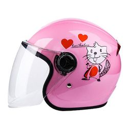 Jasoup Børn Full Face Hjelm Motorcykel Kids Hjelme Motorcykel Childs Sikkerhed Medaljon Beskyttelse Gear Pink