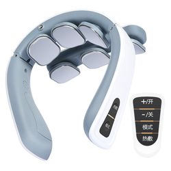 Kuankuanbao 6 hoveder Cervical Spine Massager skulder og hals Intelligent Opvarmning skulder og hals massager Hvid