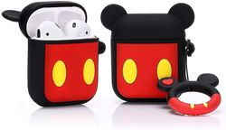 AIR Sjovt silikoneetui kompatibelt med Apple Airpods 12 3D DSN tegneseriemønster (Mickey)