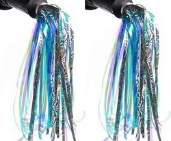 Xqday 1 Par Børn Kids'scooter Cykel Kvast Bånd Styr Farverige Streamers Pom-pom Par Cykel Greb Sparkle Baby Carrier Dekoration Tilbehør