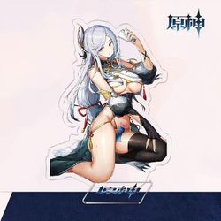 To-dimensionelle Yuanshen Spil Thunder General Gan Yu Walnut Akryl Beslag Style 18