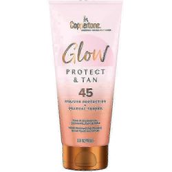 Coppertone Glow Protect ja Tan aurinkovoidetta ja itseruskettavaa, SPF 45, 5 Oz