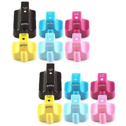 Go Inks 2 yhteensopivaa sarjaa, joissa 6 HP 363 (HP363XL) -mustekasettia Musta/Syaani/Magenta