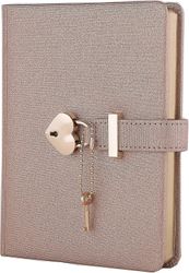 Päiväkirja lukolla ja avaimella, sydämenmuotoinen yhdistelmälukko, tytöille, nahkainen jounal-lahja