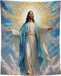 Jeesus-peitto pehmeä pörröinen muhkea vuodepeitto sohvahuopa, flanellipeitot settees-2Q/Q612IDS10526 40x30in 76x102cm