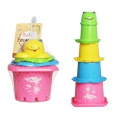 Fantasia Intellektuel sjov tegneserie Frog Castle Stack Cup Play Bad Legetøj Børn