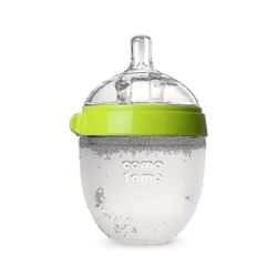 Comotomo Natural Feel tuttipullo 5 unssia vihreä koliikkia ehkäisevällä tuuletusaukolla ja leveällä kaulalla helppoa ruokintaa varten