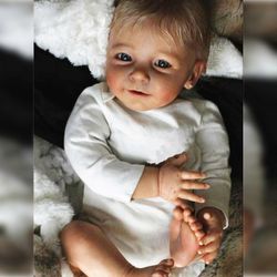 55cm aidon näköinen uudestisyntynyt vauva 3D nukke pehmeä silikoni realistisen näköiset lelut 2