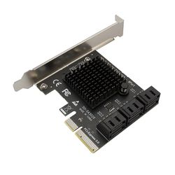 PCIE 6 porttia Sata-kortille Pci-e 4x-kortit Pci Express Sata 3.0 Sata III 6gbps PCIE X4 -laajennus A