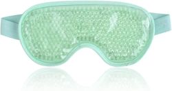 Cold Eye Mask Gel Eye Mask Puffy, Mørke Cirkler, Migræne Genanvendelig Eye Ice Pack til varm kold terapi - Grøn