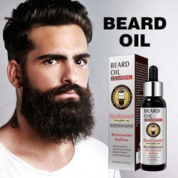 unbrand Skønhedspleje Skæg æterisk olie Skægpleje Mænds skægolie, hurtigt voksende busket skæg til mænd, Af mænds skæg 60ML shampoo og balsam A