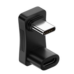 Hiborth 100W Type-C OTG-adapter 4K 60Hz opløsning 10 Gbps højhastighedsdataoverførsel U-form 180 graders vinklet Type-C til USB 3.1 forlængeradapter A