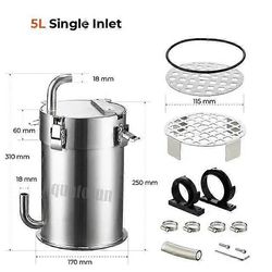 mickcara Ruostumattomasta teräksestä valmistettu akvaario ulkoinen säiliösuodatin Premium Quality Ada Style 5l