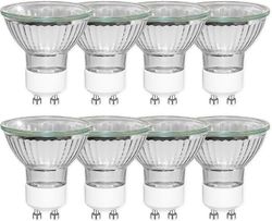 8kpl Gu10 35w halogeeniheijastinpolttimot, himmennettävä kohdevalo, lämmin valkoinen 2700k -T