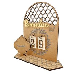 Ramadan dekorationer træ Ramadan DIY nedtællingskalender ornament bøn Eid Ramadan borddekoration til festivalfestforsyninger