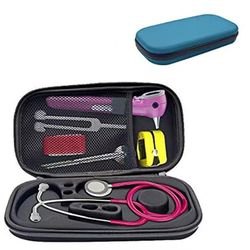LINCMAN Bærbar stetoskopopbevaringspose Stødsikre medicinske værktøjer Eva Box til gravide kvinder Old Man Kids Blå