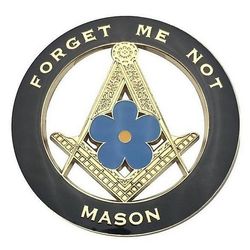 Bricks Masons Glem mig ikke frimurerisk bil emblem