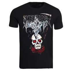 RockShark Yeezus Tour T-skjorte Grim Reaper Kanye West Paris Svart L