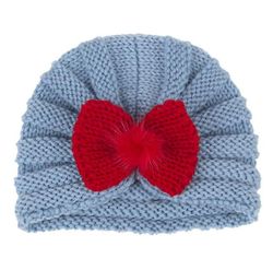 Handuo Baby Hue Hat Nyfødte Hatte Toddler Toddler Soft Cute Strik Cap blå
