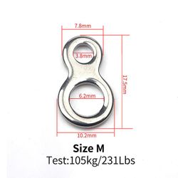 10stk Heavy Duty Fishing Connector Jigs Lure Hook Sømløs rustfrit stål 8 formede løkker kalebassering M