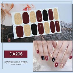 Nail art klistremerker Full Cover klistremerker for manikyr Self Adhesive klistremerker for Woment Girl fargerike vanntette B06 spiker klistremerke