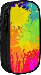 Kerota Värillinen roisketulostus suurikapasiteettinen penaali, Oxford-kangaskynälaukku, kaksinkertainen vetoketju Suuri kynäpussi6261 VÄRI One Size