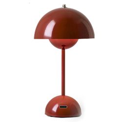 Nordic Style sieni pöytävalaisin, ladattava bud macaron lamppu vintage touch himmennettävä 3 väri LED-valo, makuuhuone, työpöydän sisustus, yöpöytä...