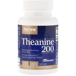 Jarrow Formulas, Theanine 200, 200 mg, 60 kasviskorkkia