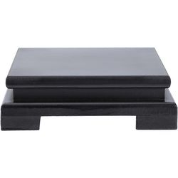 Puinen jalusta aarteiden esillepanoon, vankka rakenne ja luonnollinen vetovoima Musta 20X20CM