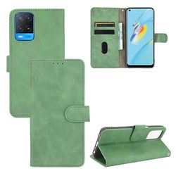 Etui til Oppo A54 4g Cover Premium læder med kortholder Flip Folio magnetisk etui Etui Coque - Sort Grøn