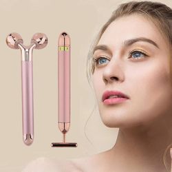 Sofirn 2 I 1 Face Massager 3d Roller og T Shape Massager Face Lift Anti Rynker steg guld