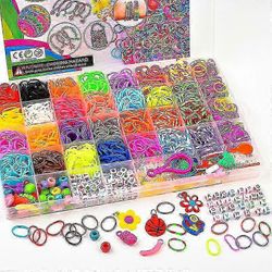 Rainbow Loom Bands Starter Kit 1400+ kuminauhaa 32 värin täyttöpakkauksella, säilytyslaatikko ja tarvikkeet