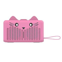 Coosilo Trådløs Bluetooth 4.2-højttaler nuttet kat bærbar mini tegneserie subwoofer telefonholder Pink