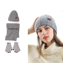 Kvinder Vinter Strik Hue grå