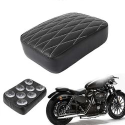 Musta takamatkustajan tyyny 8 imukuppia pillion pad -istuin Harley Dyna Sportster Softail Touring Xl 883 1200 -malliin 3