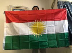 Kurdilippu 60x90cm 90*150cm SKY FLAG polyesteri riippuva lippu kodin sisustamiseen 90 x 150cm