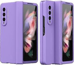 Galaxy Z Fold 3 -kotelo, sarana Heavy Duty Protection kova PC-kansi näytönsuojalla, täysi suoja (violetti)