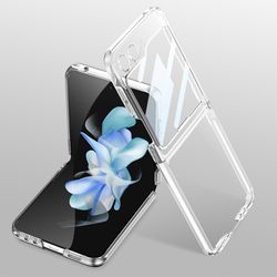 unbrand Ultratyndt Samsung Galaxy Z Flip 5 etui, luksus perfekt klar belægning Hard PC Crystal Transparent cover-etui til Galaxy Z Flip 5 5g Ryd