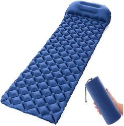 Linkrunning Campingmåtte Compact Air Camping Mat Bærbar oppustelig madras Camping Oppustelig liggeunderlag med pude Velegnet til camping Backpackin...